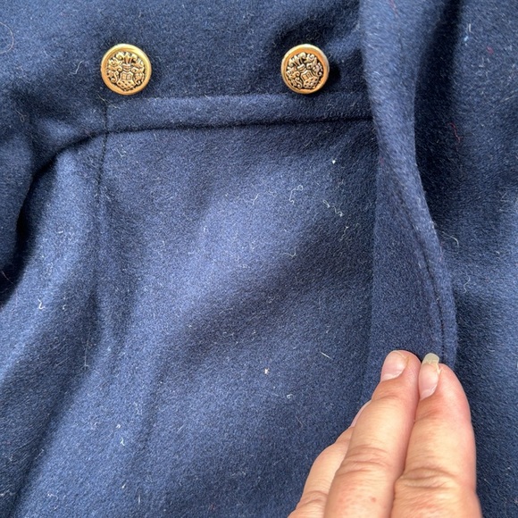 Vintage J. Gallery Wool Peacoat Navy Blue 13/14 - Picture 4 of 8